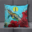 1sttheworld Pillow Covers - New Caledonia Turtle Hibiscus Ocean Pillow Covers | 1sttheworld
