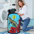 1sttheworld Laundry Hamper - New Caledonia Turtle Hibiscus Ocean Laundry Hamper A95