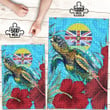 1sttheworld Jigsaw Puzzle - Niue Turtle Hibiscus Ocean Jigsaw Puzzle A95