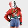 1sttheworld Xmas Clothing - Canada Croptop Hoodie Merry Christmas A95