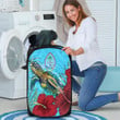 1sttheworld Laundry Hamper - Guam Turtle Hibiscus Ocean Laundry Hamper A95