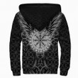 1sttheworld Clothing - Viking Raven and Compass - Sherpa Hoodies A95 | 1sttheworld