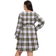1sttheworld Women's Clothing - MacPherson Dress Modern Tartan Women's V-neck Dress With Waistband A7