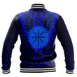 1sttheworld Clothing - Viking Raven and Compass - Blue Version - Baseball Jackets A95 | 1sttheworld