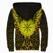 1sttheworld Clothing - Viking Raven and Compass - Gold Version - Sherpa Hoodies A95 | 1sttheworld