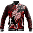 1sttheworld Clothing - Viking Raven and Compass - Red Version - Baseball Jackets A95 | 1sttheworld