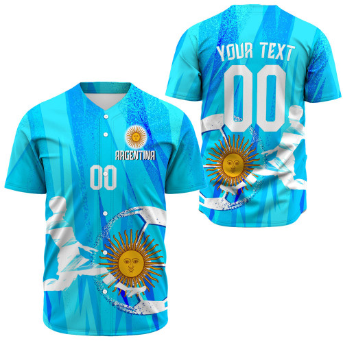 1sttheworld Clothing - (Custom) Argentina Football Fan - Baseball Jerseys A7