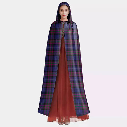 1sttheworld Clothing - Pride of Scotland Tartan Unisex Hooded Cloak A7