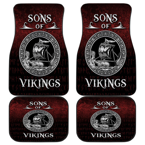 1sttheworld Front And Back Car Mats -Sons of Vikings Front And Back Car Mats A7