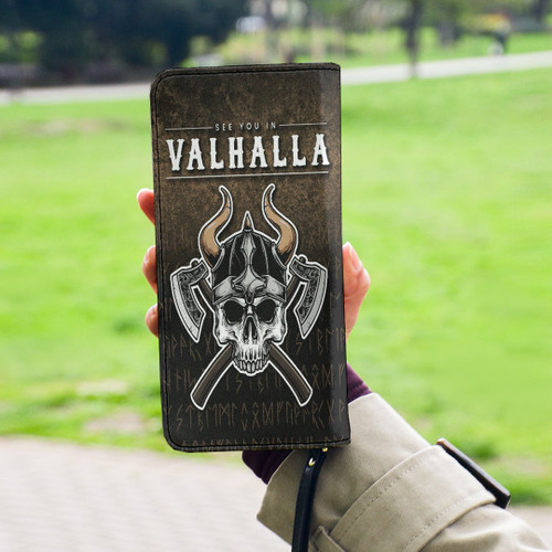 1sttheworld Clutch Purse - See You In Valhalla Vikings Nordic Clutch Purse A7