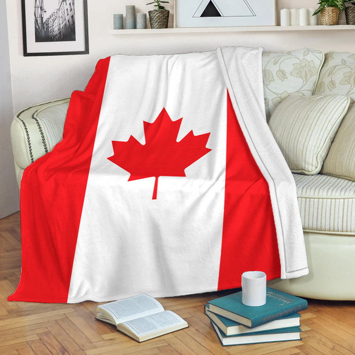 1sttheworld Blanket - Flag of Canada Premium Blanket A7 | 1sttheworld