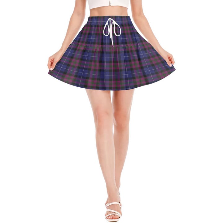 1sttheworld Women's Clothing - Pride of Scotland Tartan Women's Ruffled Mini Skirt A7 | 1sttheworld