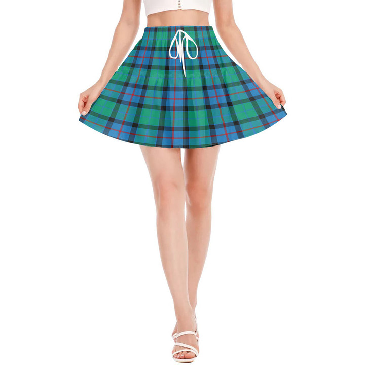 1sttheworld Women's Clothing - Flower Of Scotland Tartan Women's Ruffled Mini Skirt A7 | 1sttheworld