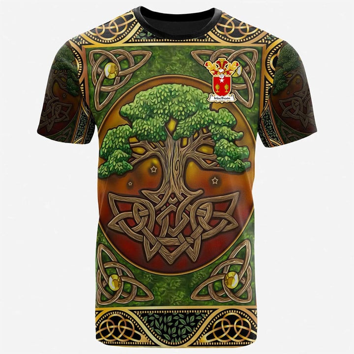 1sttheworld Tee - MacIlvain Family Crest T-Shirt - Celtic Tree Of Life A7 | 1sttheworld
