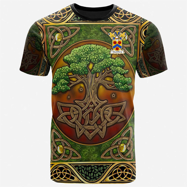 1sttheworld Tee - MacChlery or MacClary Family Crest T-Shirt - Celtic Tree Of Life A7 | 1sttheworld