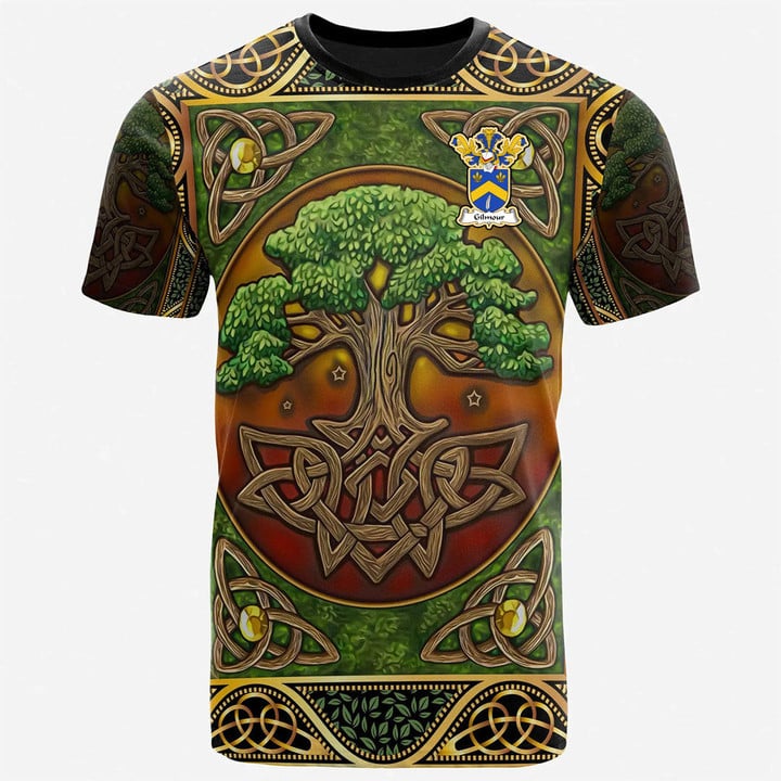 1sttheworld Tee - Gilmour Family Crest T-Shirt - Celtic Tree Of Life A7 | 1sttheworld