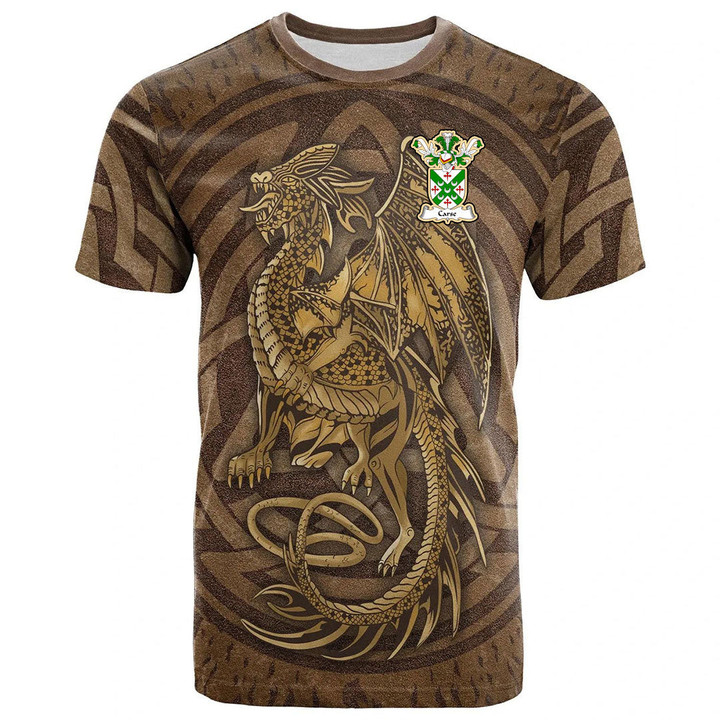 1sttheworld Tee - Carse Family Crest T-Shirt - Celtic Vintage Dragon With Knot A7 | 1sttheworld