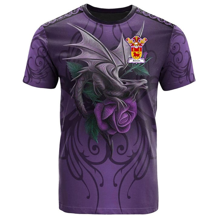 1sttheworld Tee - Borron Family Crest T-Shirt - Dragon Purple A7 | 1sttheworld