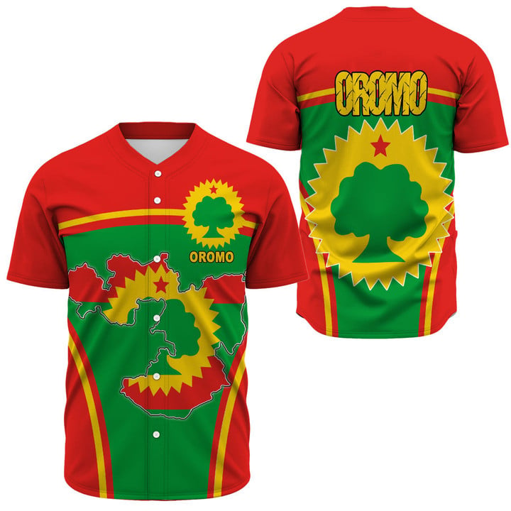 1sttheworld Clothing - Oromo Active Flag Baseball Jersey A35