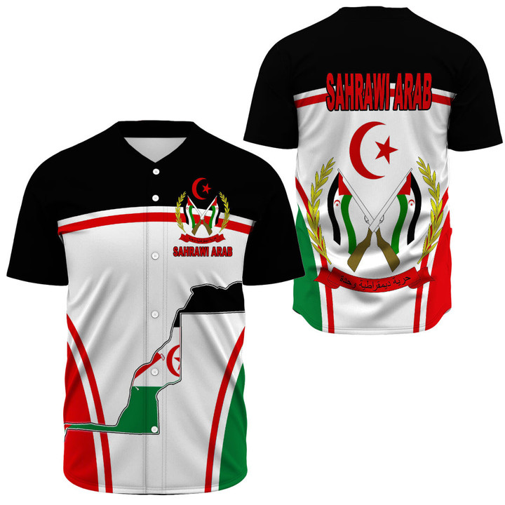 1sttheworld Clothing - Sahrawi Arab Active Flag Baseball Jersey A35