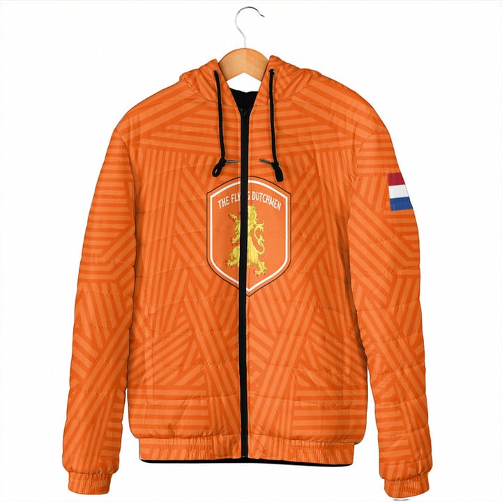 1sttheworld Clothing - Netherlands Soccer Jersey Style - Hooded Padded Jacket A95 | 1sttheworld