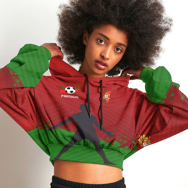 1sttheworld Clothing - Portugal Special Soccer Jersey Style - Croptop Hoodie A95 | 1sttheworld