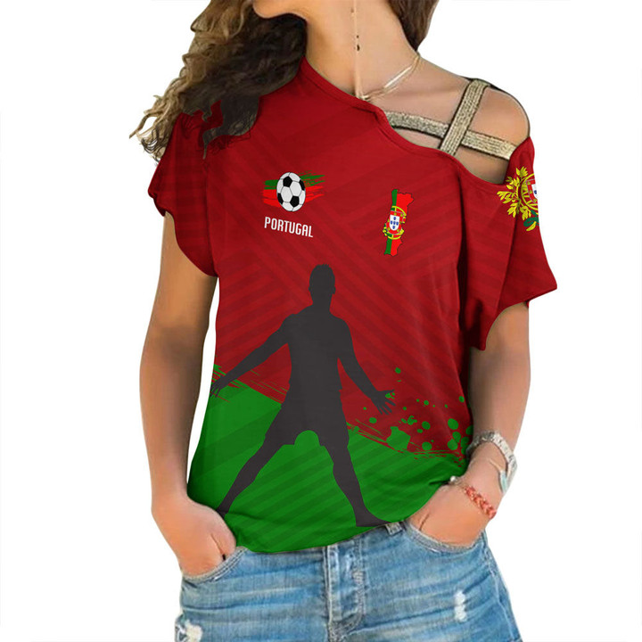 1sttheworld Clothing - Portugal Special Soccer Jersey Style - One Shoulder Shirt A95 | 1sttheworld