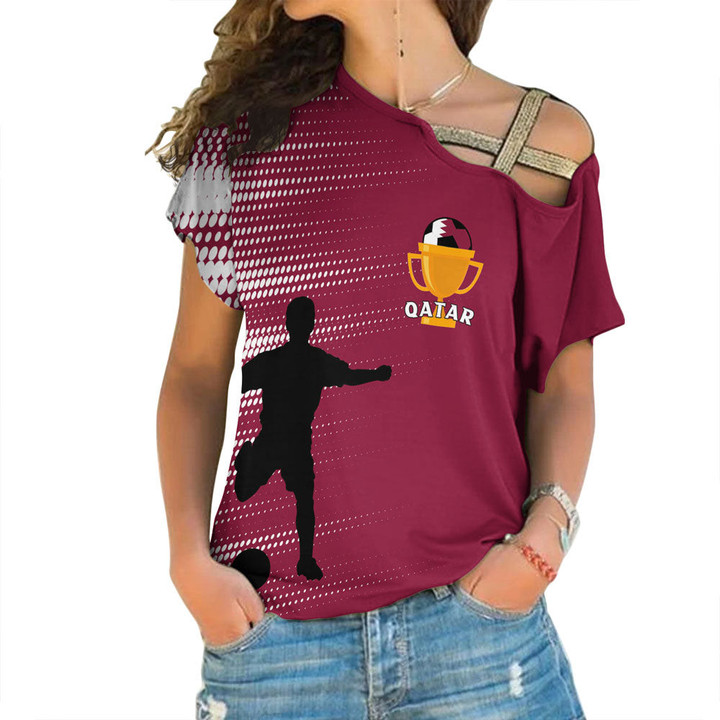 1sttheworld Clothing - Qatar Special Soccer Jersey Style - One Shoulder Shirt A95 | 1sttheworld