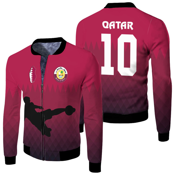 1sttheworld Clothing - Qatar Special Soccer Jersey Style - Fleece Winter Jacket A95 | 1sttheworld