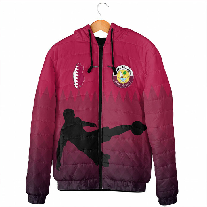 1sttheworld Clothing - Qatar Special Soccer Jersey Style - Hooded Padded Jacket A95 | 1sttheworld