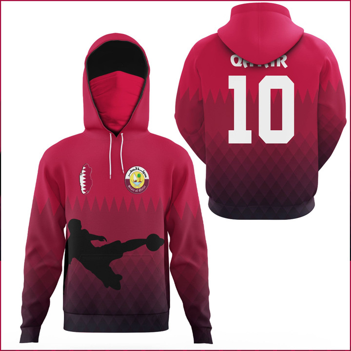 1sttheworld Clothing - Qatar Special Soccer Jersey Style - Hoodie Gaiter A95 | 1sttheworld