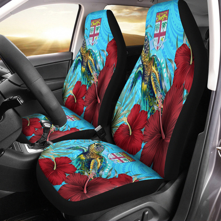 1sttheworld Car Seat Covers - Fiji Turtle Hibiscus Ocean Car Seat Covers | 1sttheworld
