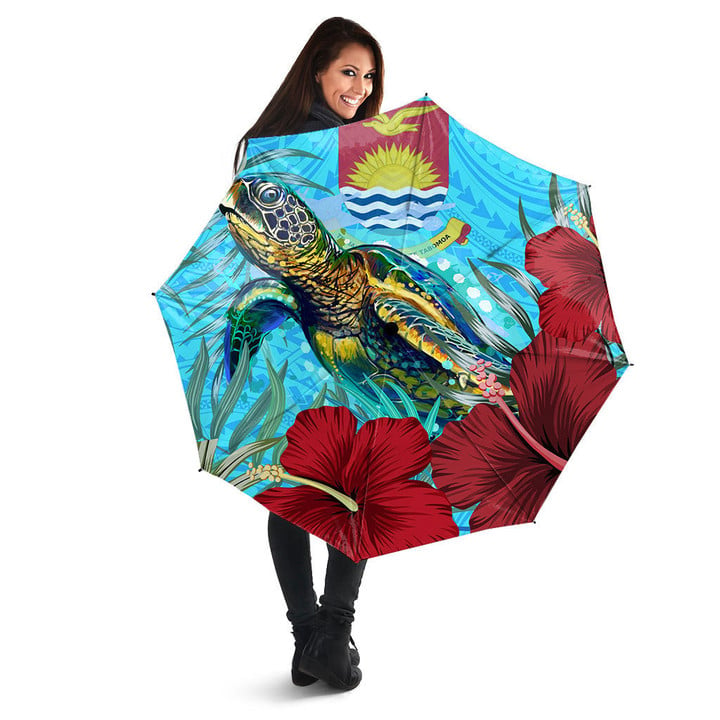 1sttheworld - Kiribati Turtle Hibiscus Ocean Umbrellas | 1sttheworld
