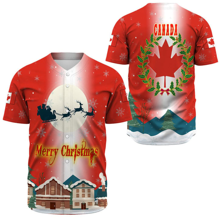 1sttheworld Xmas Clothing - Canada Baseball Jersey Merry Christmas A7 | 1sttheworld