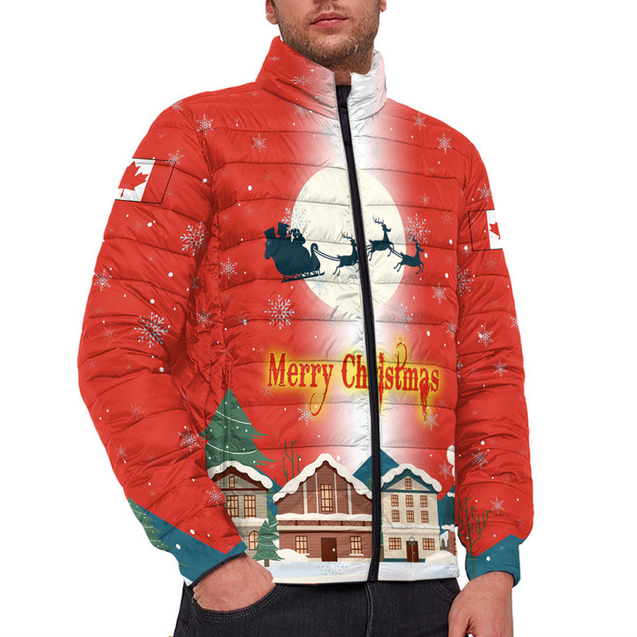 1sttheworld Xmas Clothing - Canada Padded Jacket Merry Christmas A95 | 1sttheworld