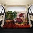 Kanaka Maoli (Hawaiian) Back Car Seat Covers - Polynesian Turtle Coconut tree And Plumeria Red A24