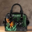 (Custom) Polynesian Shoulder Handbag Banana Palm Leaves And Coconut Tree Personal Signature | Special Custom Design