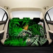 Kanaka Maoli (Hawaiian) Back Car Seat Covers - Polynesian Pineapple Banana Leaves Turtle Tattoo Green A02