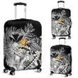 Kanaka Maoli (Hawaiian) Luggage Covers, Polynesian Pineapple Banana Leaves Turtle Tattoo Gray