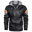 French Polynesia Zipper Leather Jacket A7