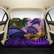 Kanaka Maoli (Hawaiian) Back Car Seat Covers - Polynesian Turtle Coconut tree And Plumeria Purple A24