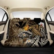 Kanaka Maoli (Hawaiian) Back Car Seat Covers - Polynesian Pineapple Banana Leaves Turtle Tattoo Gold A02