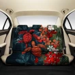 Kanaka Maoli (Hawaiian) Back Car Seat Covers - Sea Turtle Tropical Hibiscus And Plumeria Red A24