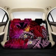 Kanaka Maoli (Hawaiian) Back Car Seat Covers - Polynesian Pineapple Banana Leaves Turtle Tattoo Pink A02