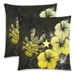 Niue Hibiscus Coconut Crab Polynesian Pillow Cases - Style Gold A10