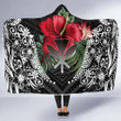 Kanaka Maoli (Hawaiian) - Samoan - Polynesian Tribal Hooded Blanket Hibiscus A10