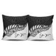 (Custom) New Zealand Leather Pillow Case Silver Fern Kiwi Personal Signature A02
