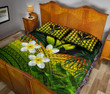 Kanaka Maoli (Hawaiian) Quilt Bed Set, Polynesian Plumeria Banana Leaves Reggae | Love The World