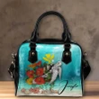 (Custom) Kanaka Maoli (Hawaiian) Shoulder Handbag - Ocean Turtle Hibiscus Personal Signature A24