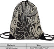 Fabric Polynesian Tattoo Unisex Drawstring Backpacks Sport Leisure Bag A7